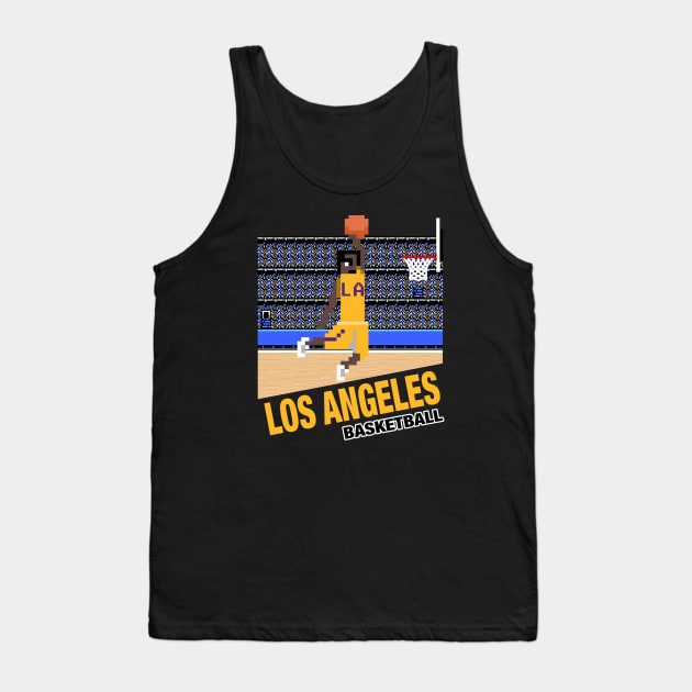 Los Angeles Basketball 8 bit pixel art cartridge design Tank Top by MulletHappens